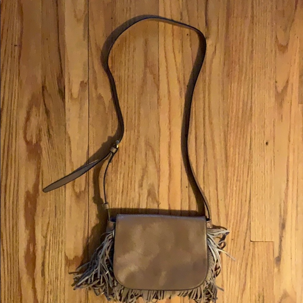 Tan Fringe Crossbody Purse